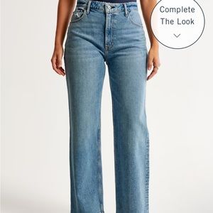 abercrombie & fitch curve love high rise 90s relaxed jean